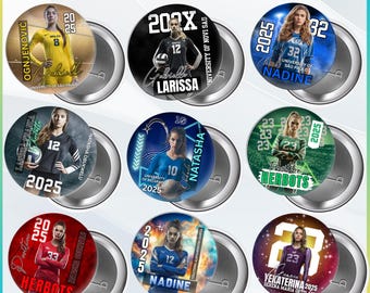 Volleyball Pin Button Canva Template, Volleyball Bootleg Design, Volleyball Editable Canva Designs, Personalized High SchoolSportSublimation