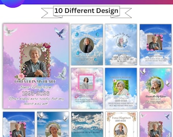 Forever in My Heart Printable, Memorial Wall Art, Loss & Sympathy Digital Download, Grief Keepsake, Canva Editable