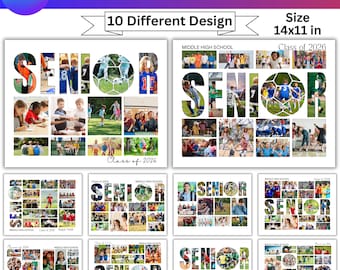 Editable 2026 Photo Collage Template, Custom New Year Printable Wall Decor, Digital