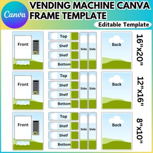 Vending Machine Canva Editable Template, Vending Business Canva Template, Template, 8x10 12x16 16x20 ,Blank Template Easter Vending Machine