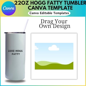 Canva Tumbler Templates, Tumbler Canva Editable, 22oz Hogg Tumbler, Tumbler Sublimation Template, Tumbler Template, Tumbler Wrap Template