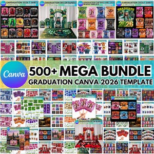 Paquete Mega de Graduación: Plantilla, Periódico de Graduación, Felicitaciones (versión pirata), Marco de Canva para Senior, Estola de Graduación, Paleta de Graduación, Libro de Años de Bounce gratis