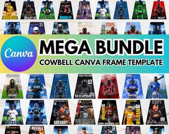 Cowbell Canva Editable Template, Custom Cowbell Design, Football Cowbell Designs, Game Day Spirit Template, Drag and Drop, Digital Download