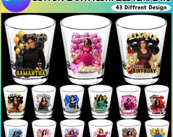 Birthday Short Glas Editable Template, Birthday Party Styrofoam Cup Design, Cup Sticker Template, Customize Party Cups, Digital
