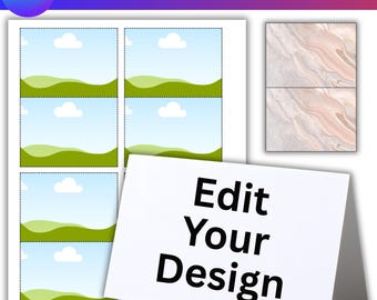 Tent Card Bundle Canva Editable, Printable Food Label and Place Cards, Shower Table Signs, Drag & Drop Canva Frames
