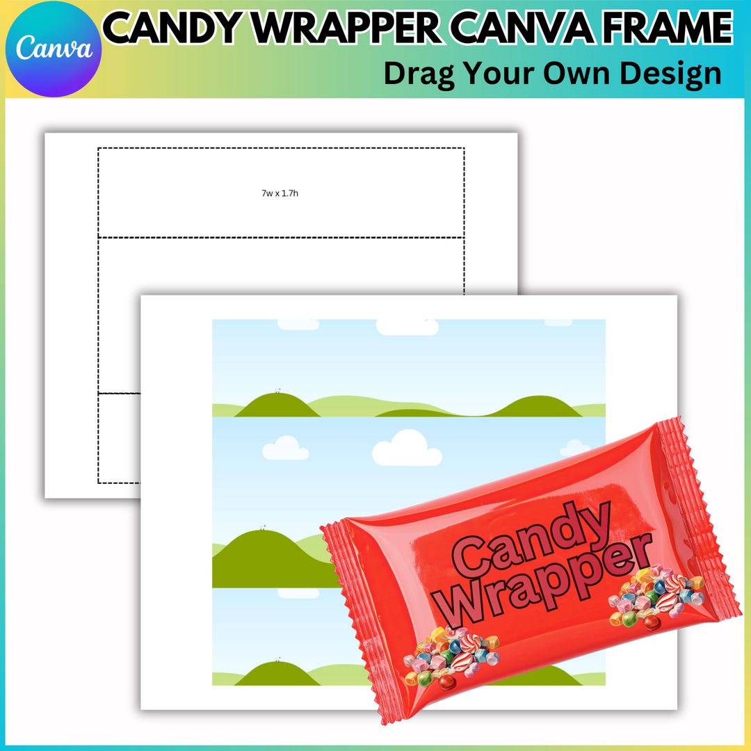 Usv Canady Rapper Candy Wrapper Canva Editable Template, Blank Candy Wrapper Label ...