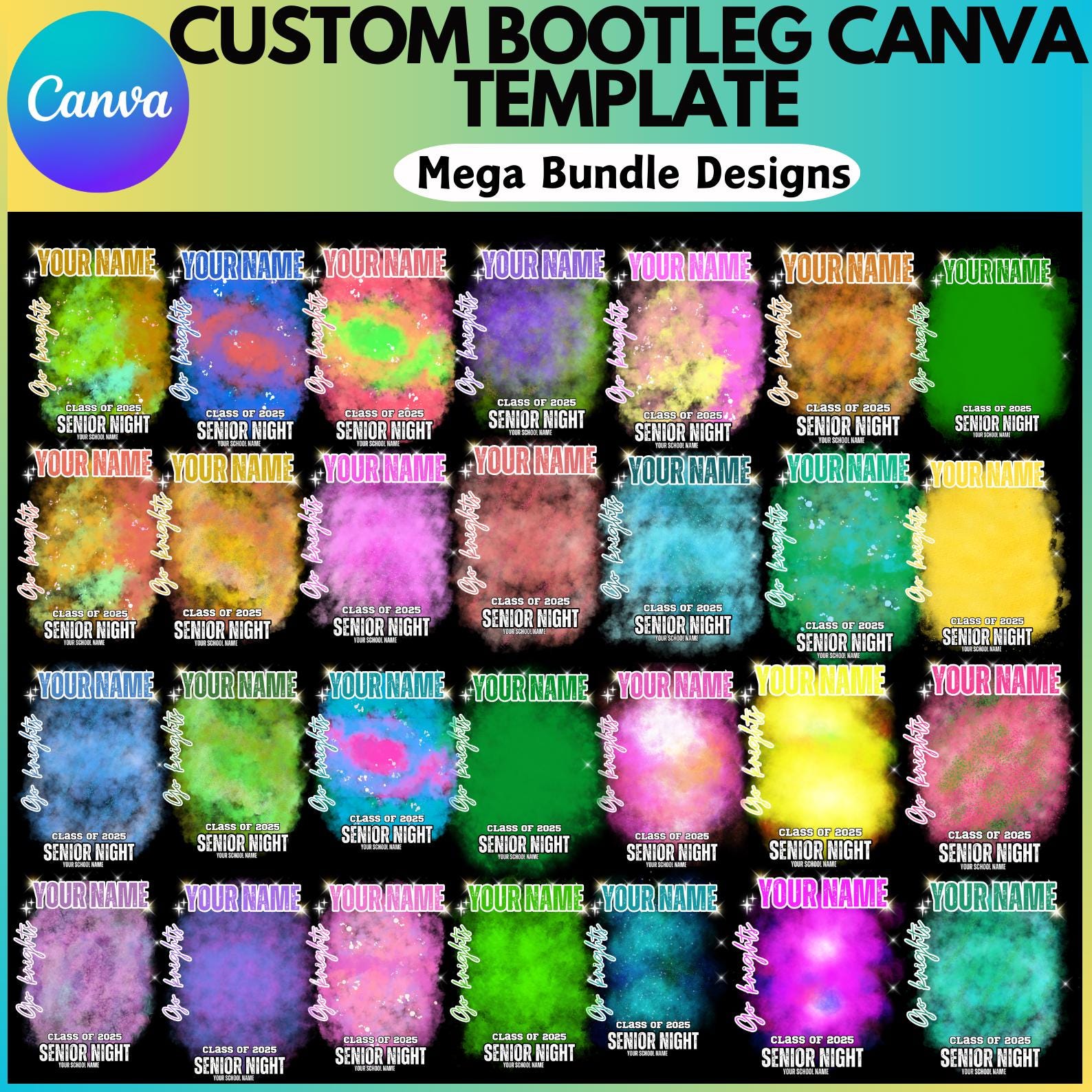 Custom Bootleg Rap Tee Mega Bundle, Custom T Shirt Canva Editable ...