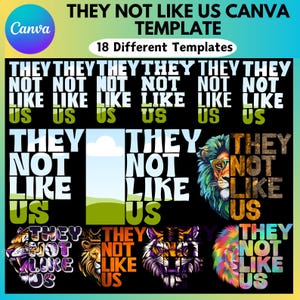 18 They not like us Canva Editable Template, 18 Different Design Template, They not like us Canva Frame, Canva Drag and Drop, Trending Frame