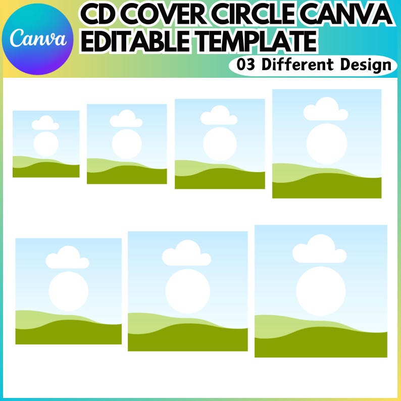 Cd Cover Case Canva Editable Template, Cd Cover Case Frame Set, Cd ...