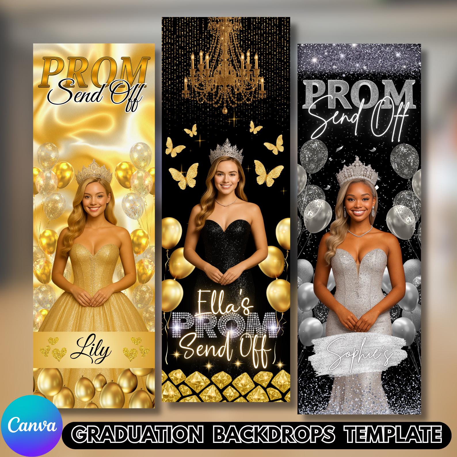 Send Off Program Banner Prom Send of Banner Template Canva Editable Template, 2025 Prom Send ...