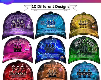 Football Cap Canva Frame Template, Sports Hat Photo Frame, Editable Canva Design, Game Day Hat Template for Players and Fans
