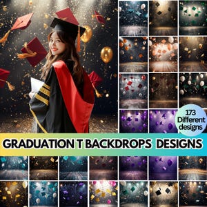 Graduation Digital Backdrops, 100 Graduation Photography Background, Senior Portrait Photo, Grad Banner, School Grad, Digital Download