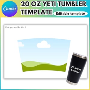 20 Oz Yeti Tumbler Canva Frame Editable Template, 20 Oz Yeti Tumbler Canva Mockups, 20 Oz Yeti Tumbler Frame Template, Drag and Drop
