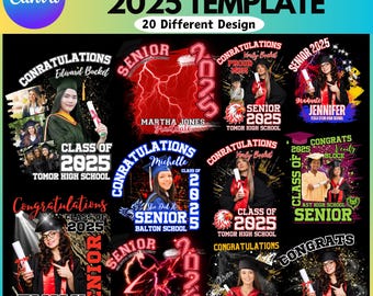 Class of 2025 Graduation Template, Senior 2025 Canva Template, Congratulation Canva Template, Grad 2025 T shirt Designs, Digital Download