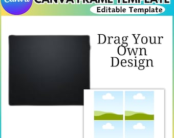 Square Cup Coaster Canva Editable Template, Canva Square Cup Coaster Template, Canva Frame Mockups, Canva Drag And Drop, Digital Download