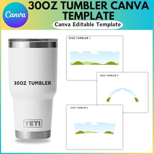 30oz Tumbler Canva Editable Template, 30oz Tumbler PNG, SVG, 30oz Tumbler Sublimation Template, Tumbler Wrap Template, 30oz Blank Tumbler