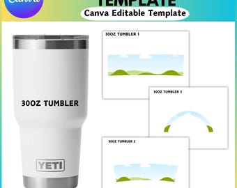 30oz Tumbler Canva Editable Template, 30oz Tumbler PNG, SVG, 30oz Tumbler Sublimation Template, Tumbler Wrap Template, 30oz Blank Tumbler