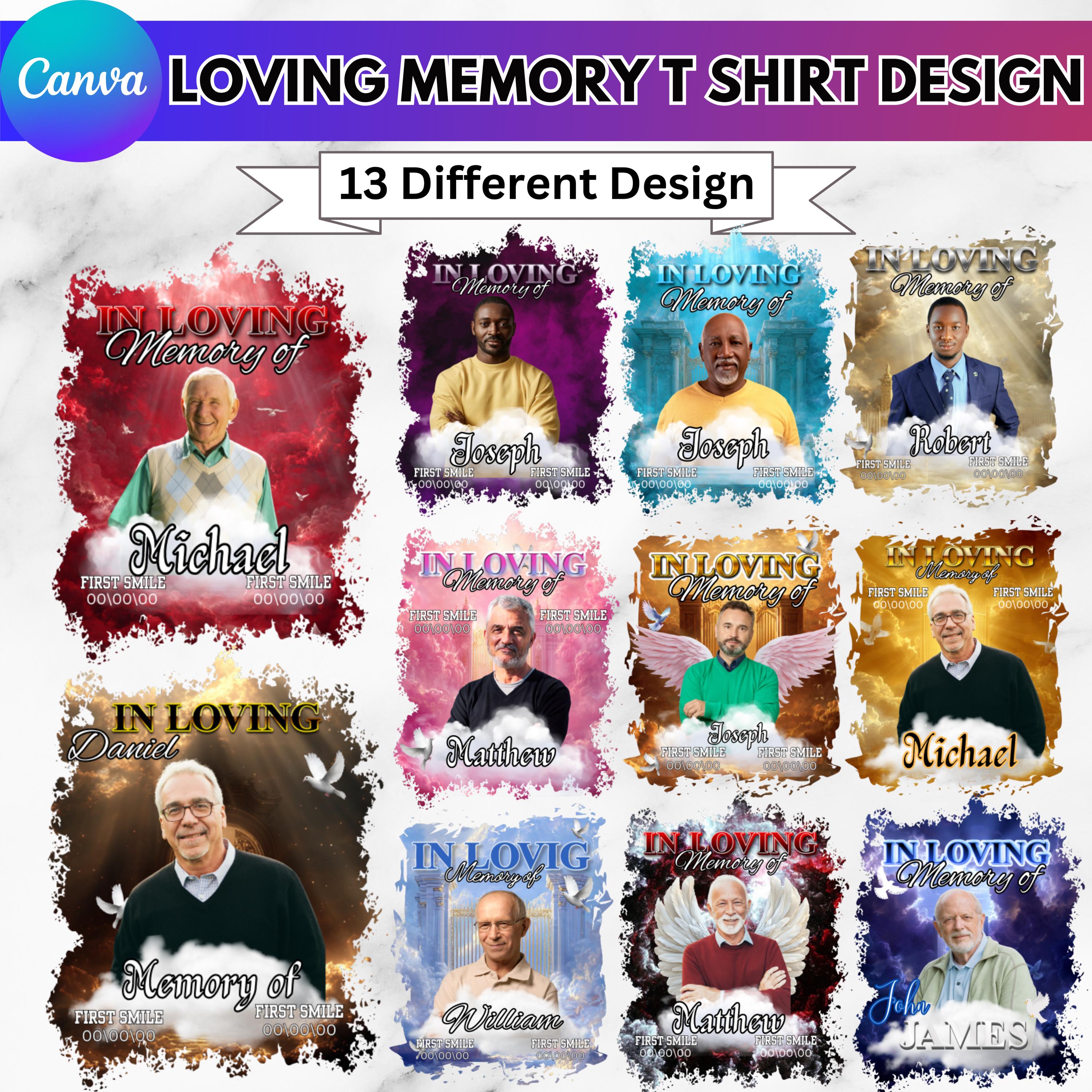 In Loving Memory Design Canva Editable Bundle, Memorial Design Bundle ...