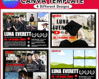 Gradflix Graduation Canva Editable Template, Gradflix 2025 Movie Photo Collage, Gradflix Canva Diy Movie Poster, Digital Download