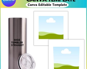 30oz Tumbler Canva Editable Template, 30oz Tumbler PNG, SVG, PDF, 30oz Tumbler Sublimation Template,30oz Template, Tumbler Wrap Template