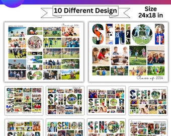 Editable 2026 Photo Collage Template, Custom New Year Printable Wall Decor, Digital