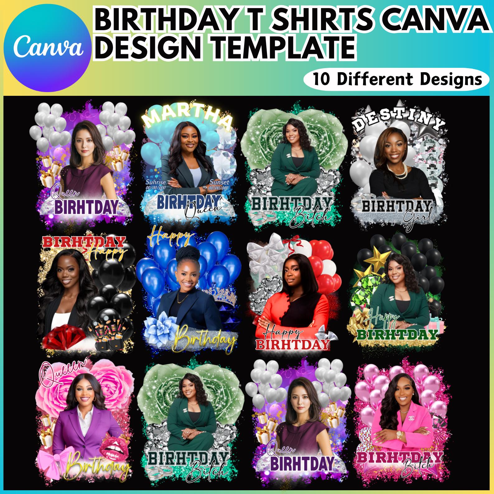 Birthday Bootleg Canva Editable Template, Custom Birthday Design, Birthday bootleg Template, Digital Download, Drag Your Image