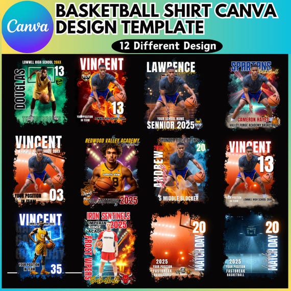 Basketball Bootleg T-Shirt Canva Editable Template | Rap Tee Mascot Design | Custom Fill Your Own Shirt Template, Digital Download