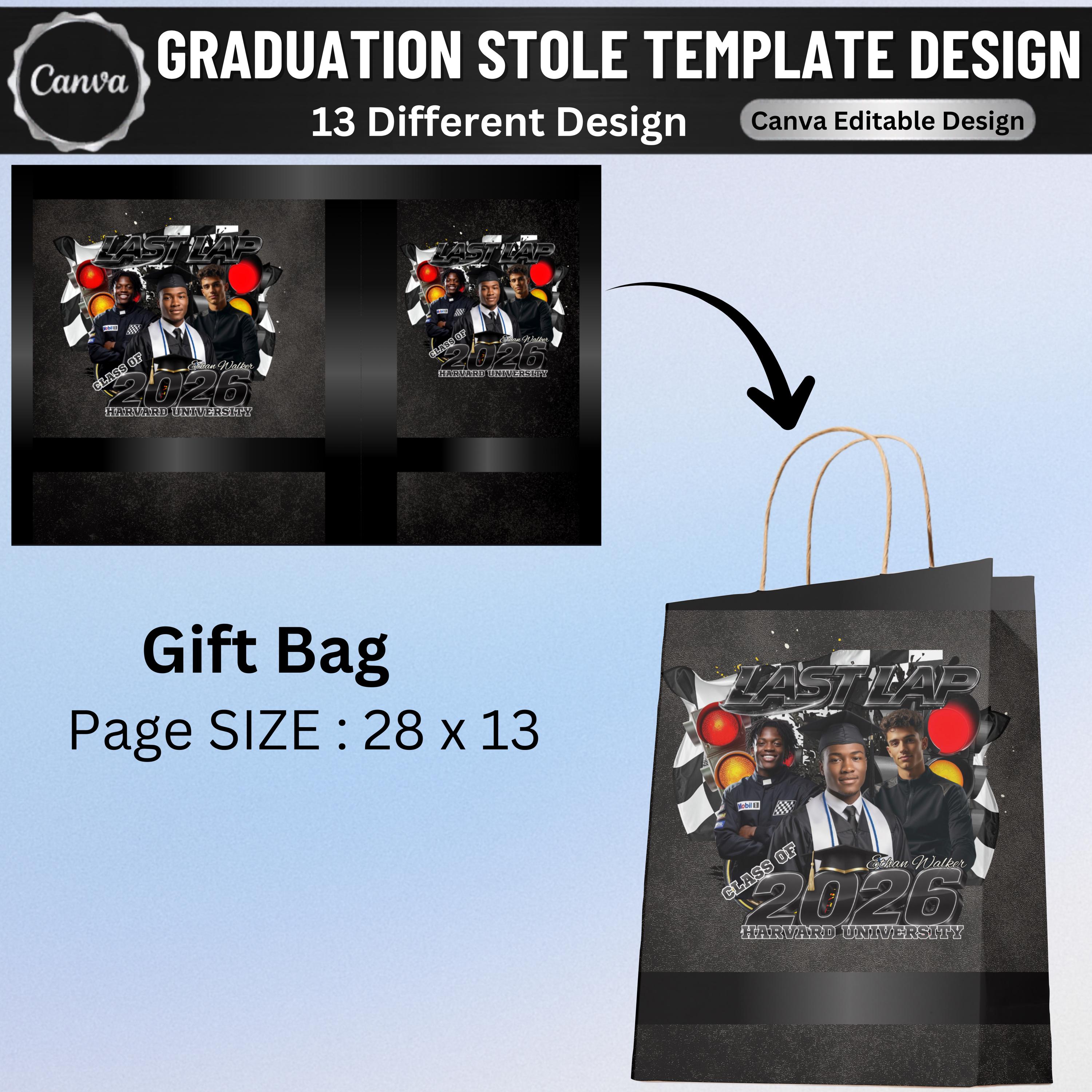 Last Lap Graduation Bundle Canva Template | Class of 2026 Grad Set | T ...