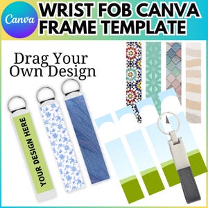 Modèle modifiable de toile de porte-poignet, modèle de cadre de toile, modèle de porte-poignet, modèle de panneau de porte-poignet, glisser-déposer, téléchargement numérique