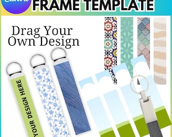 Wrist Fob Canva Editable Template, Canva Frame Template, Wrist FobBlank Template, Wrist Fob Panel Template, Drag and Drop, Digital Download