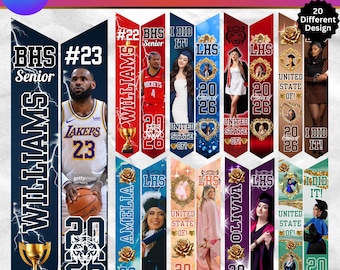 Graduation Stole Canva Template Bundle 2026, Editable Graduation Sash, Personalized Graduate & Sports Design, Sublimation Template