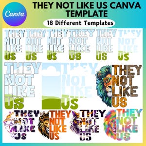18 They not like us Canva Editable Template, 18 Different Design Template, They not like us Canva Frame, Canva Drag and Drop, Trending Frame