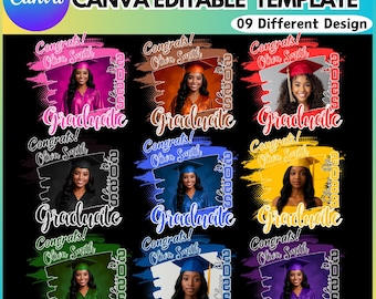 09 Graduation T Shirt Canva Editable Template, Grad Bootleg Canva Template, Canva Grad T Shirt Template, Class Of 2025 Graduation T Shirt