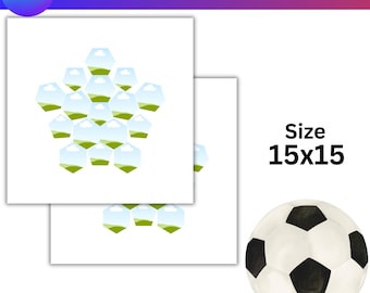 Soccer Panel Template, Soccer Ball Panel Blank, Custom Soccer Ball Wrap, DIY Printable, Canva Editable