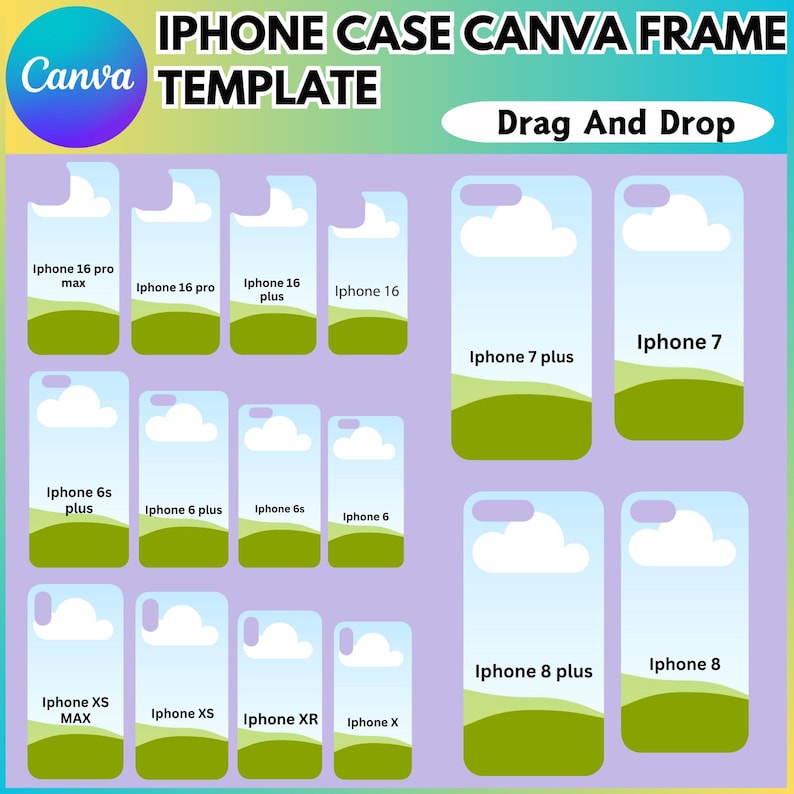 IPhone Cases Canva Editable Template, iPhone Series Design, Phone Cases ...