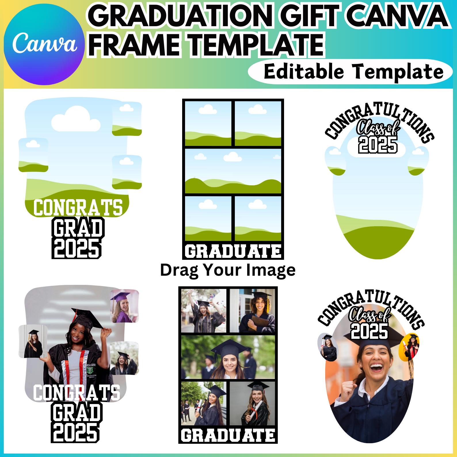 Graduation Rivan Mockup Graduation Gift Set Mockup Canva Editable Bundle, Graduation Canva ...