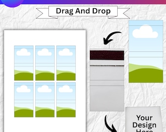 Matchbook Canva Editable Template PNG, Canva Matchbook Favor, DIY Printable Party Favor, Blank Matchbook Design, Digital Download