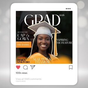 Graduate Flyer Canva Editable Bundle Template, Graduation Party, Graduation Invitation, College Decision, Class of 2026 flyer, Announcement image 4