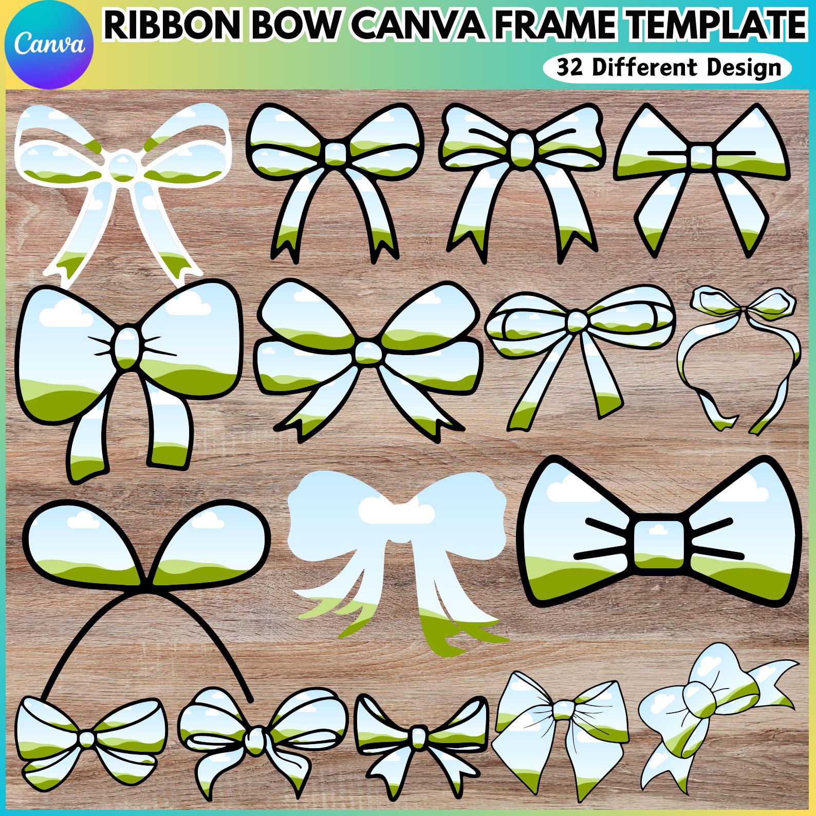 Ribbon Canva Editable Bundle Template, Fill Your Own Editable Ribbon ...