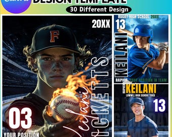 Softball Poster Photo Collage Canva Editable Template, Softball Photo Collage, Personalized Gifts, Canva Senior Night Gift, Sport Photo Gift