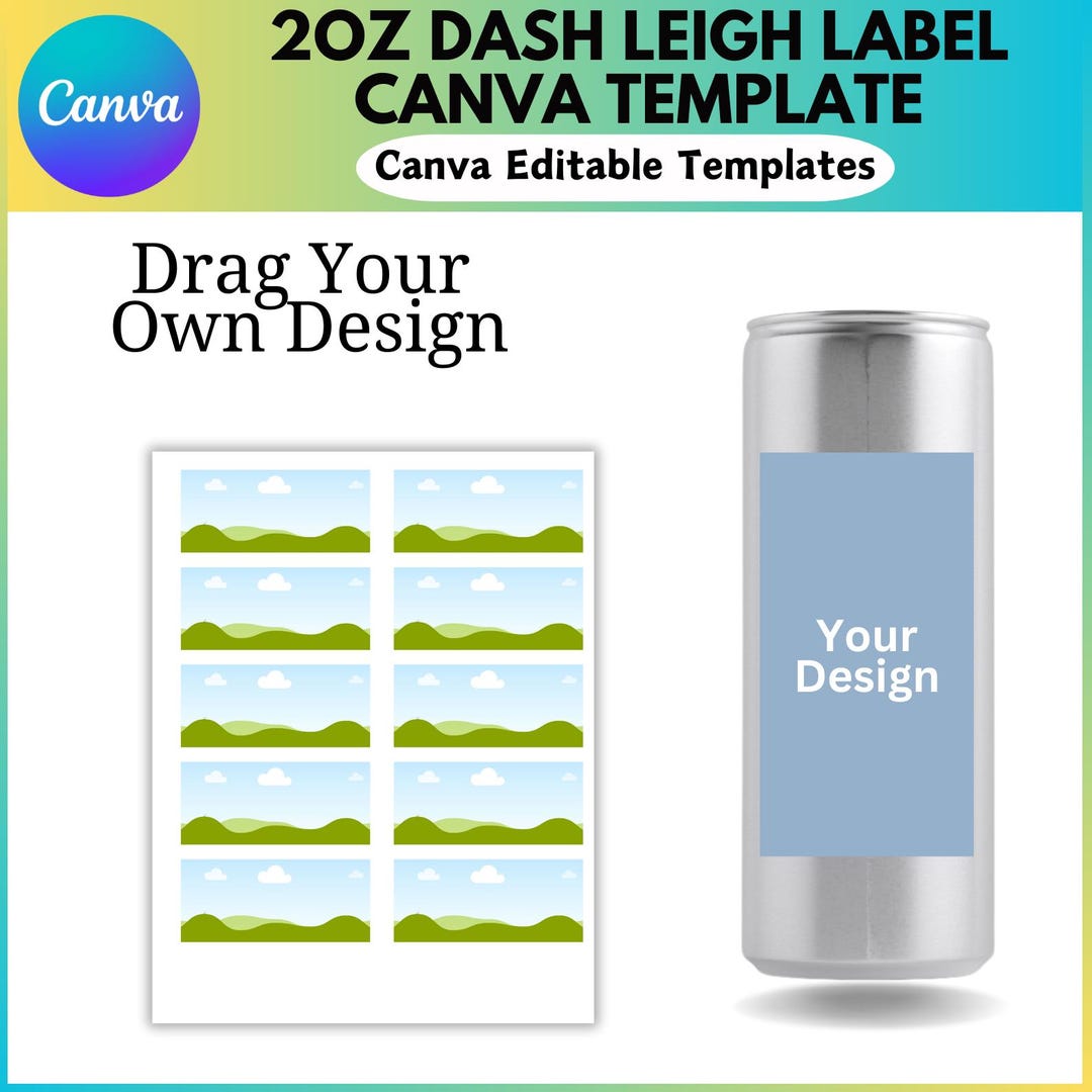 2oz Dashleigh Bottle Label Template, 2oz Dashleigh Bottle Canva ...