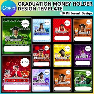 Cartão de Porta-Moedas Canva Modelo Editável, Porta-Cartão-Presente de Dinheiro, Porta-Moedas, Porta-Cartão de Dinheiro Canva, Download Digital