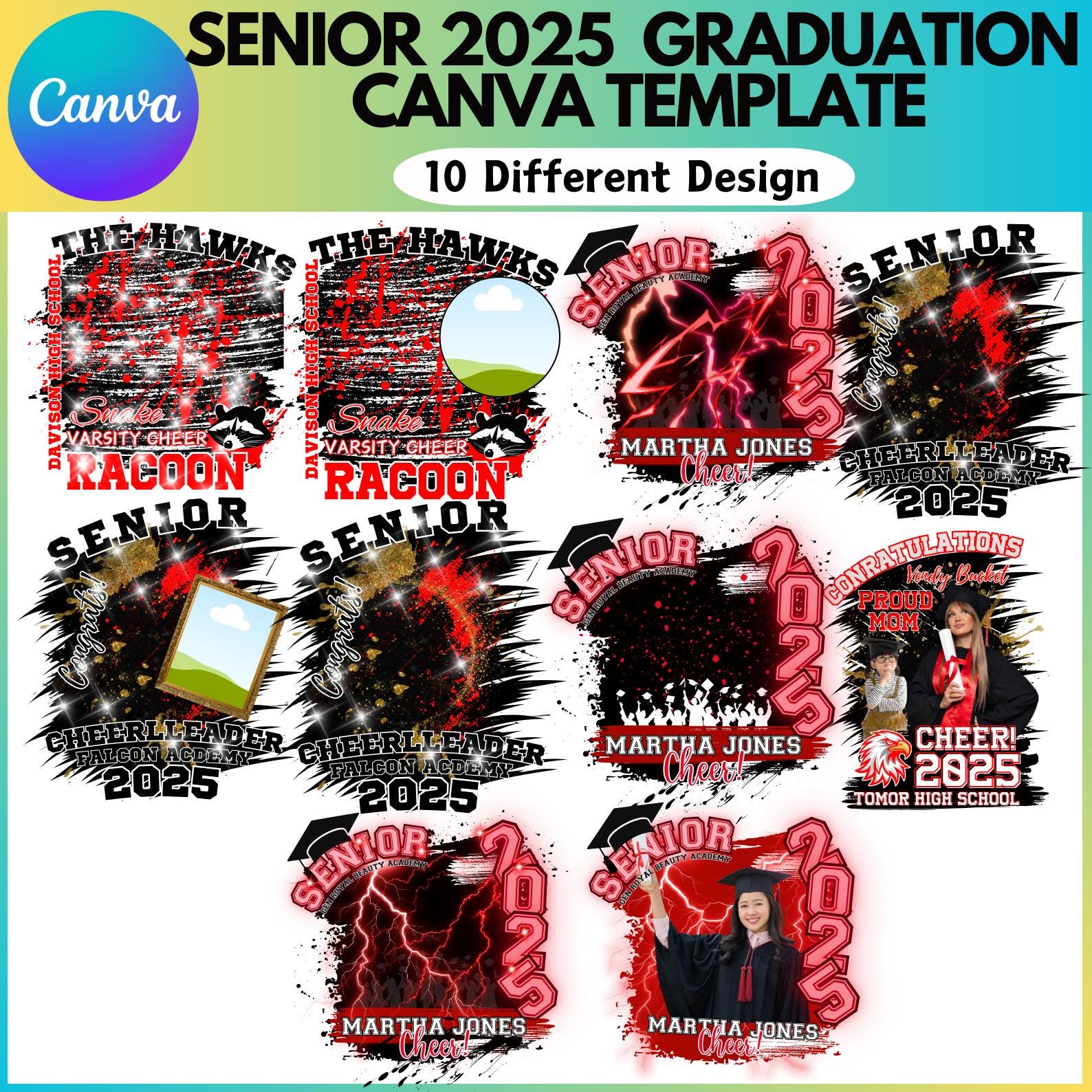 Graduation Senior Class of Canva Editable Template, Graduation Senior ...