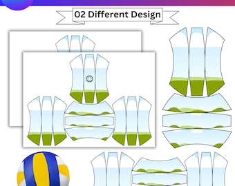 Volleyball Panel Template, Blank Volleyball Wrap for Photos, DIY Editable Design, Canva Template, Instant Download