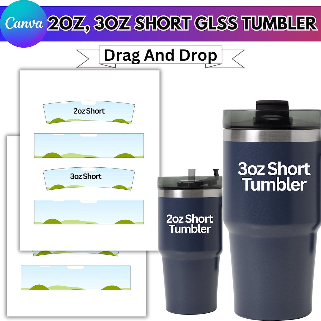2oz, 3oz Shot Glass Wrapper Template, 3oz Canva Editable Design, Shot ...