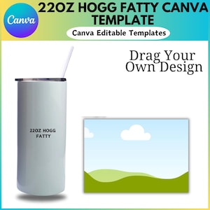 22oz Tumbler Canva Editable Template, 22oz Tumbler PNG, SVG, PDF,  22oz Tumbler Sublimation Template, Tumbler Template, 22ozTumbler Template