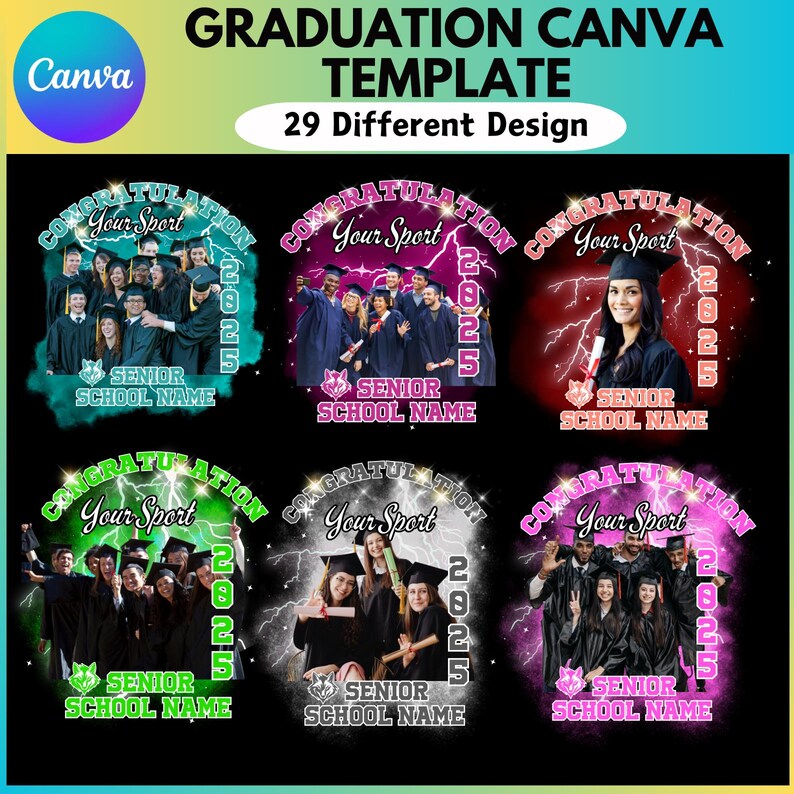 Congragulation Pattern Graduation Senior 2025, Congratulation Canva Template, Class of 2025 ...