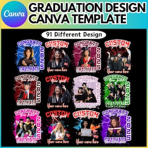 Class of 2025 Graduation Template, Senior 2025 Canva Template, Congratulation Canva Template, Grad 2025 T shirt Designs, Digital Download