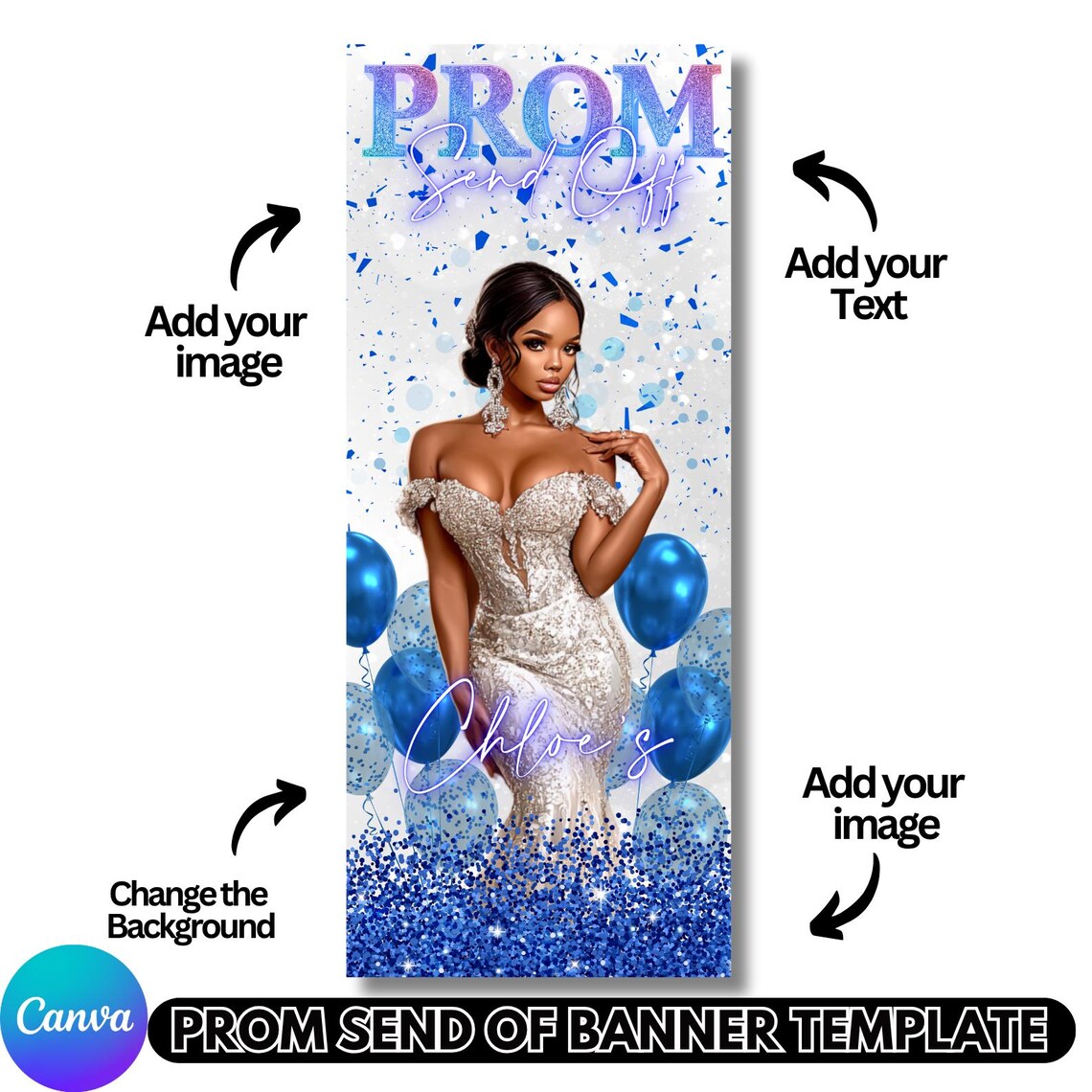 Send Off Program Banner Prom Send of Banner Template Canva Editable Template, 2025 Prom Send ...