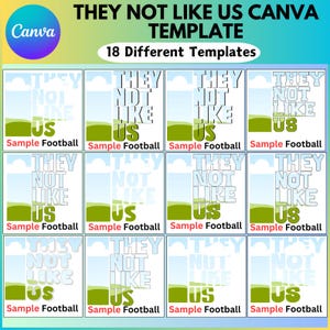 They not like us Canva Editable Template, 18 Different Design Template, They not like us Canva Frame, Canva Drag and Drop, Trending Frame